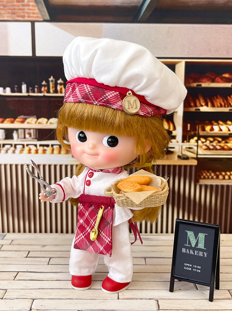 [MDF012a] M Bakery Chef 白色套裝 ♡ AMMC / 肥妹  size ♡