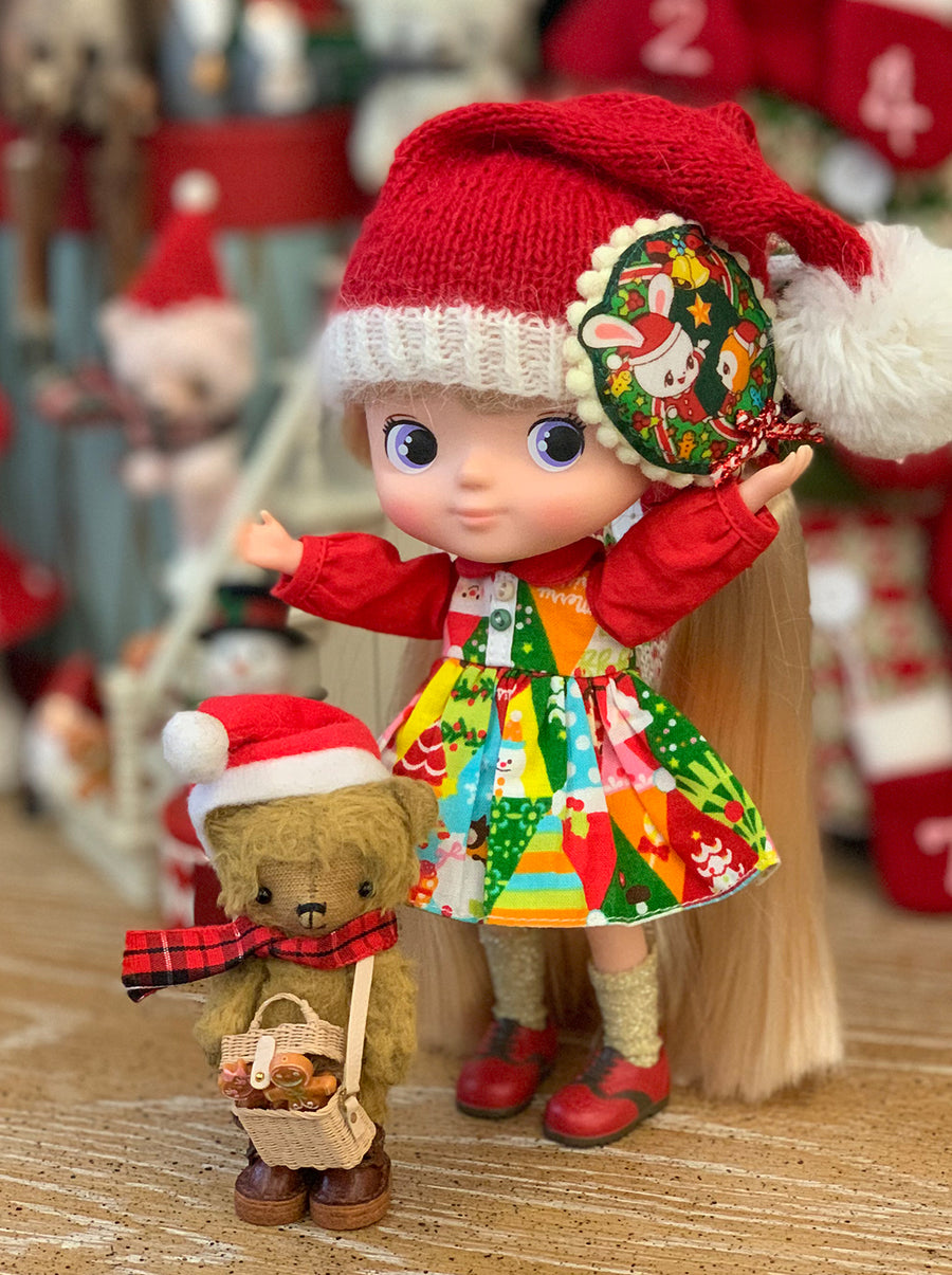 [OF402] Christmas Patchwork Dress