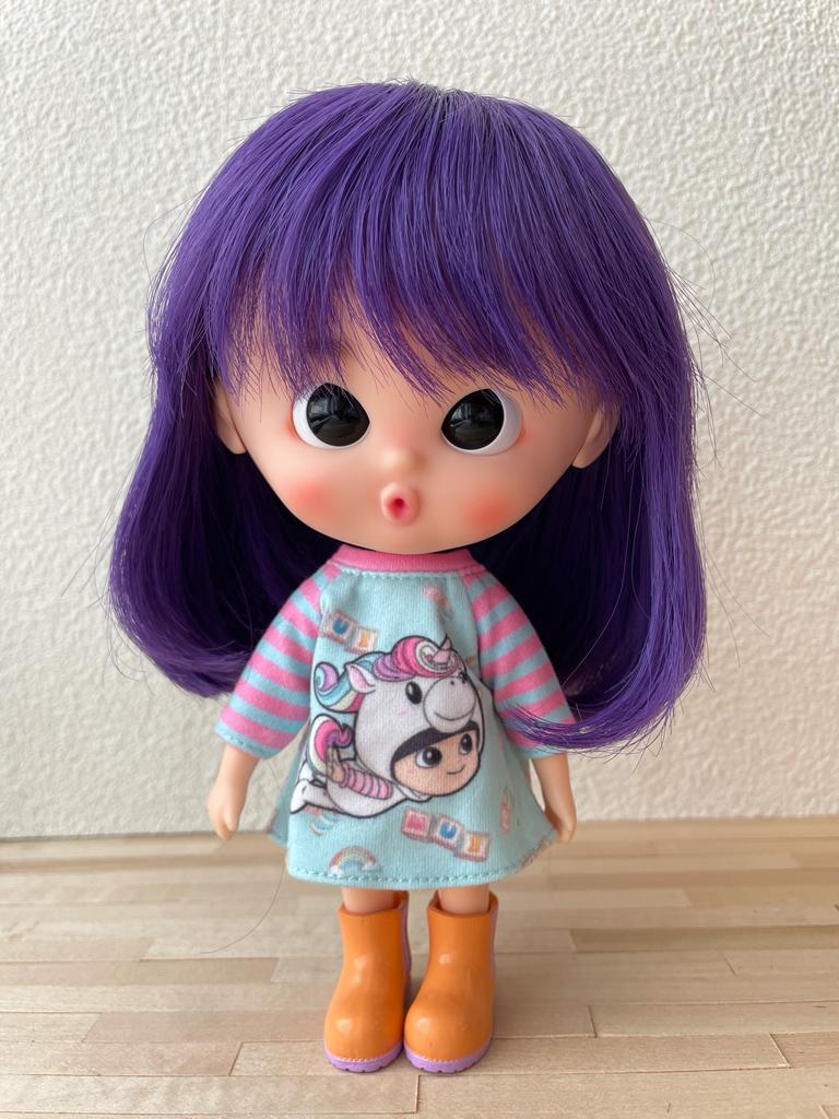 DW84] Hair Wig Long Bob Hair Purple – IxDOLL - Main Image