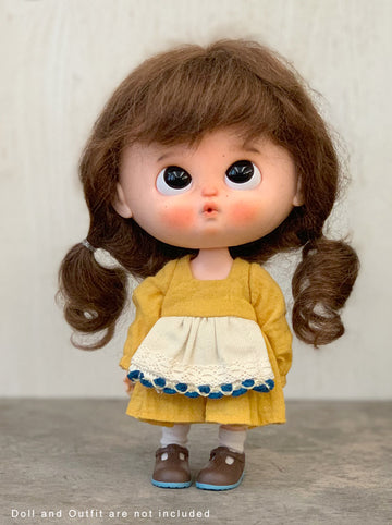 [DW37] Mohair Wig - Long Pigtails / Auburn
