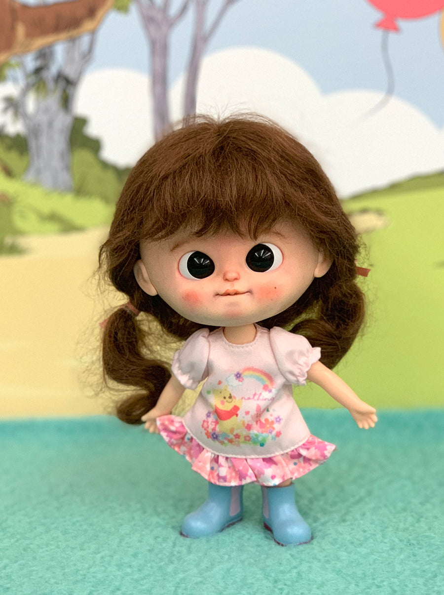 [OF397/D ] Disney Winnie the Pooh Edition Mui-chan Sakura Dress / Pink (Exclusively For Hong Kong)