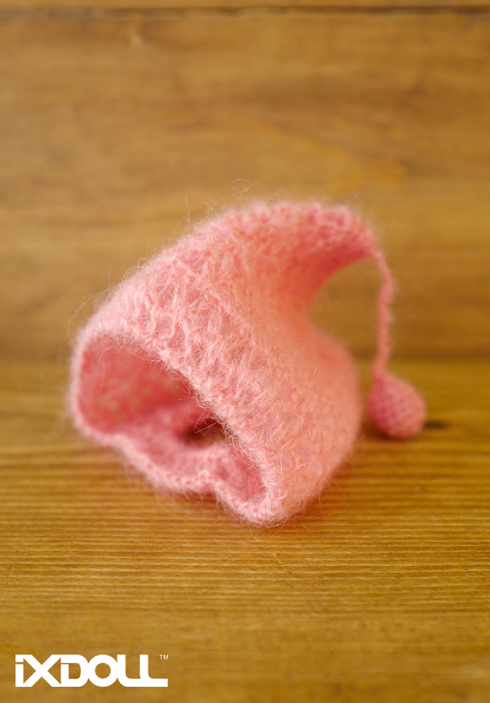[AHT44] Pixie Knit Hat / Flamingo pink