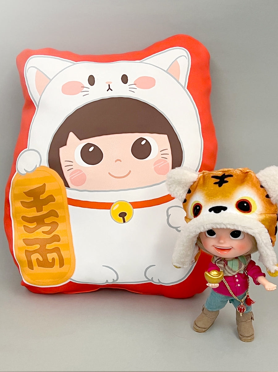 [MBC09I] Lucky Cat Cushion 招き猫咕𠱸(紅色)  ♡♡ 預訂 Preorder ♡♡