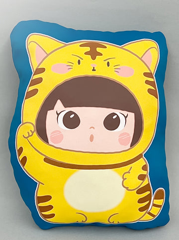[MBC09J] Lucky Cat Cushion 老虎咕𠱸(藍色)  ♡♡ 預訂 Preorder ♡♡