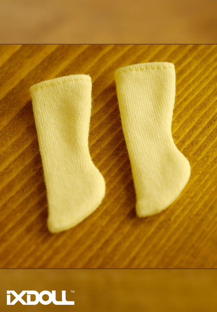[OF232] Colorfully Sock (Pale Yellow)