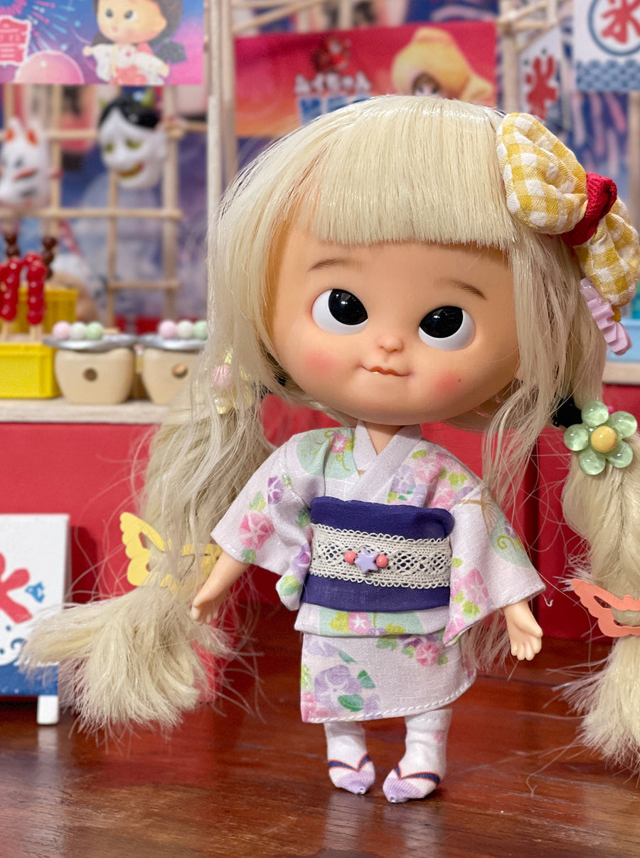 [OF442f-O] 浴衣 Yukata Girl Purple Glory ** AMMC/MMC size outfit** ♡ Pre-order ♡