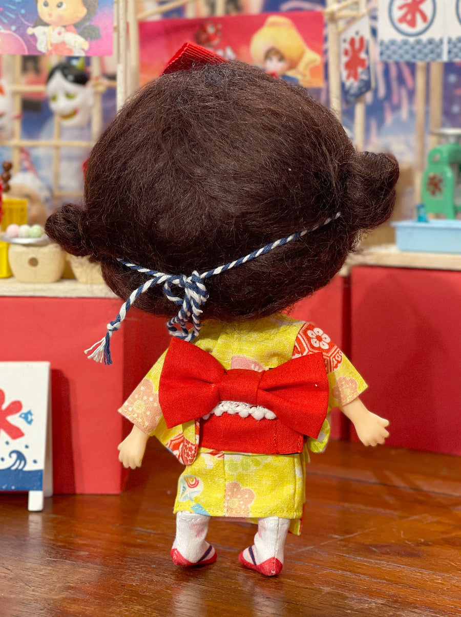 [OF442g-O] 浴衣 Yukata Girl Yellow ** AMMC/MMC size outfit** ♡ Pre-order ♡