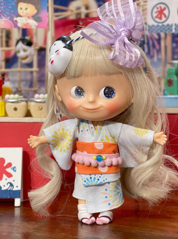 [OF442h-O] 浴衣 Yukata Girl Light Blue** AMMC/MMC size outfit** ♡ Pre-order ♡
