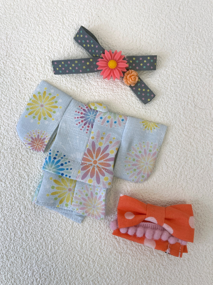 [OF442h-O] 浴衣 Yukata Girl Light Blue** AMMC/MMC size outfit** ♡ Pre-order ♡