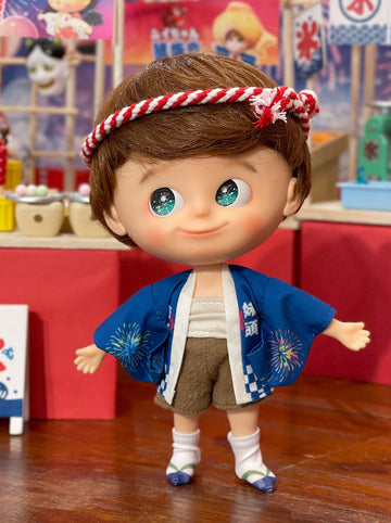 [OF443b-O] 夏祭外套Happi Coat Blue ** AMMC/MMC size outfit**