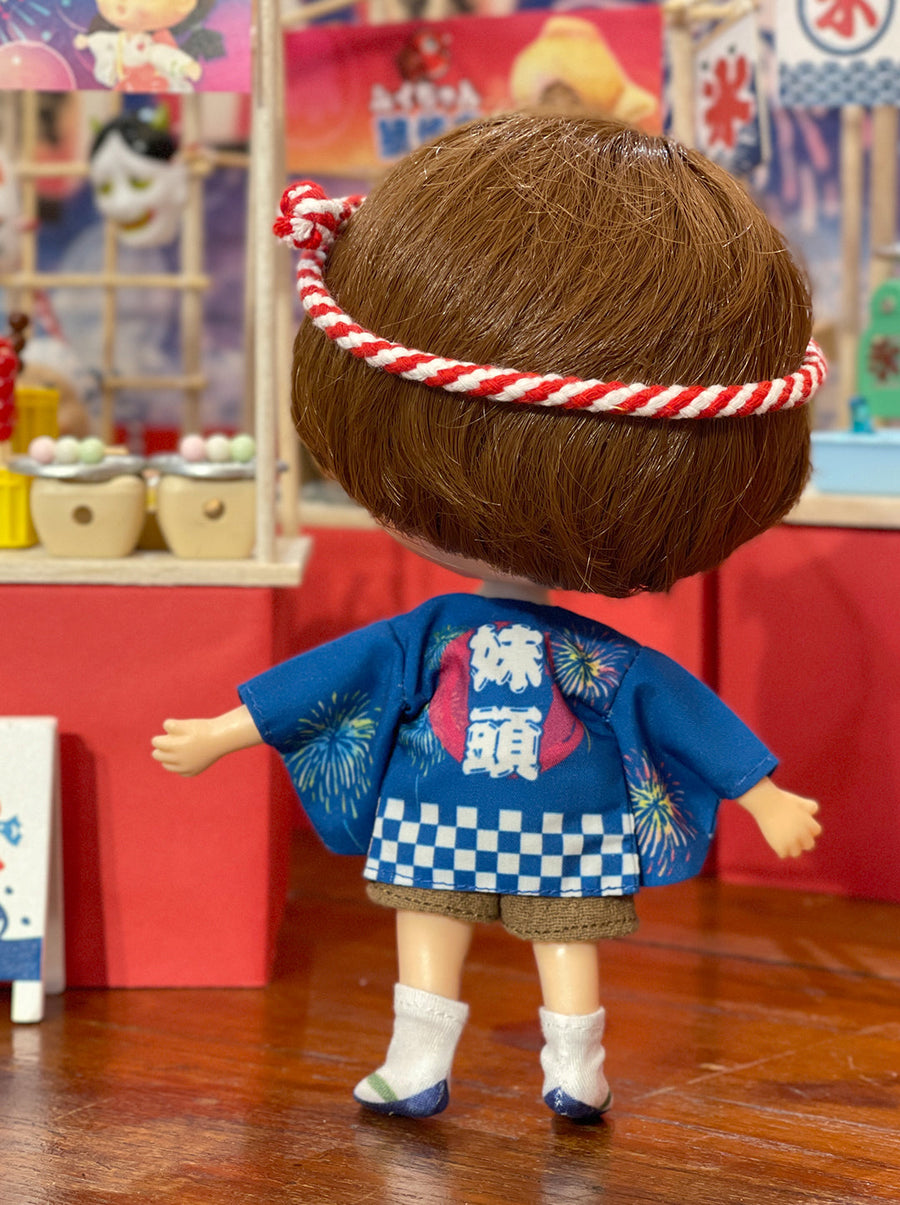 [OF443b-O] 夏祭外套Happi Coat Blue ** AMMC/MMC size outfit**