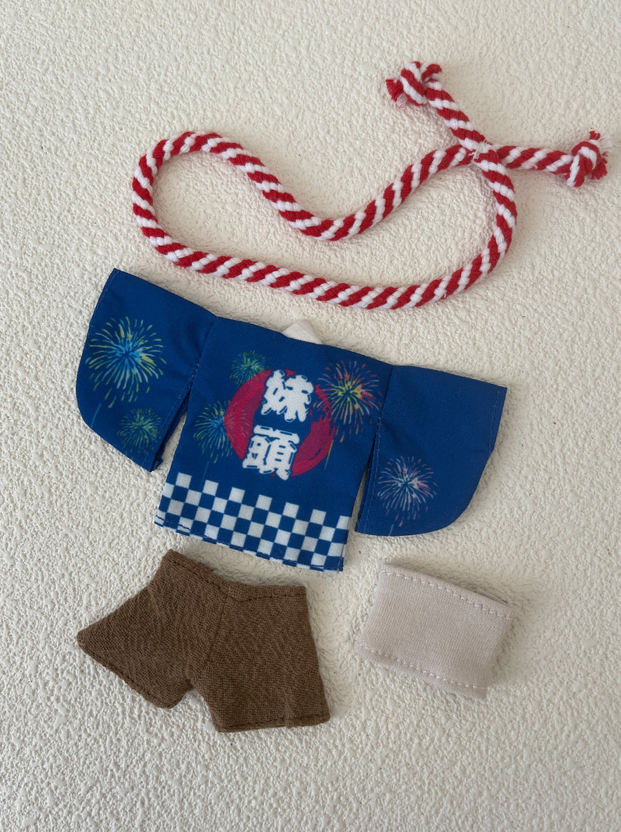 [OF443b-O] 夏祭外套Happi Coat Blue ** AMMC/MMC size outfit**