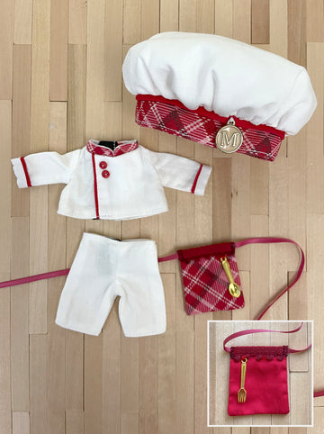 [MDF012a] M Bakery Chef 白色套裝 ♡ AMMC / 肥妹  size ♡