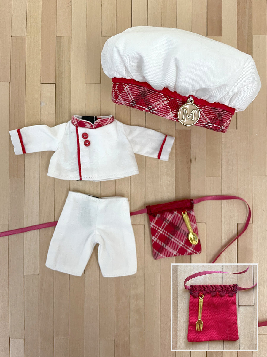 [MDF012a] M Bakery Chef 白色套裝 ♡ AMMC / 肥妹  size ♡