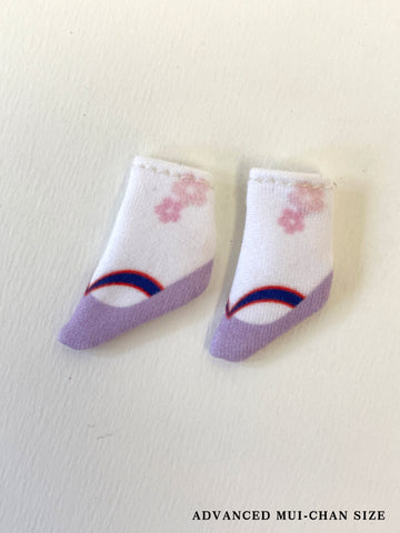 [OF444b-O] 和風sock / Purple ** AMMC/MMC size sock**