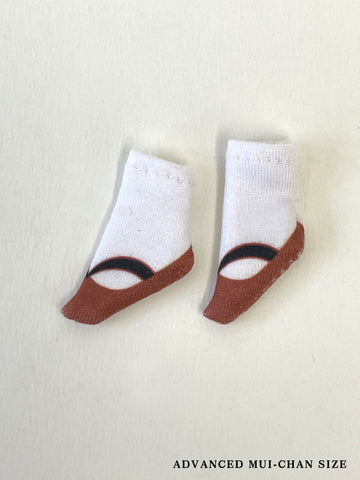 [OF444h-O] 和風sock / Brown ** AMMC/MMC size sock**
