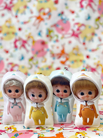 [MBC02-O] Mui's Baby Mini Cushion keychain/ Showa Baby