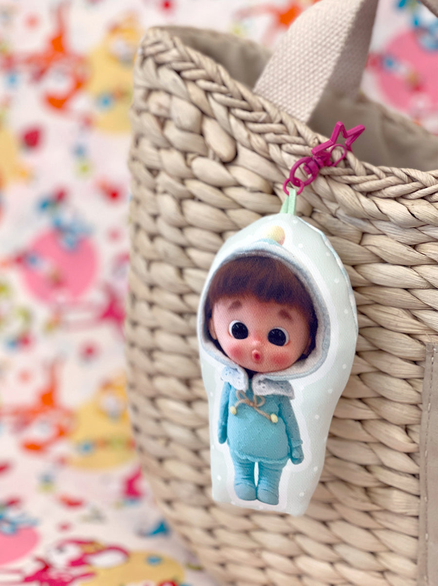 [MBC02-O] Mui's Baby Mini Cushion keychain/ Showa Baby