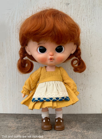 [DW40] Mohair Wig - Double Dutch Braids / Terracotta