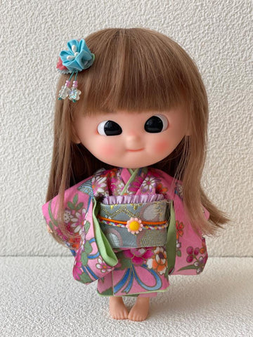 [OF453d] 和服 KIMONO ♡ 粉紅花 ♡ AMMC/MMC size