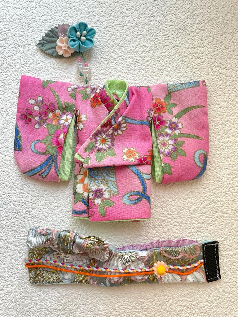 [OF453d] 和服 KIMONO ♡ 粉紅花 ♡ AMMC/MMC size