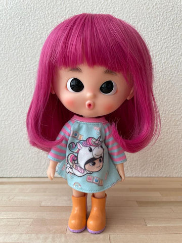 [DW85] Hair Wig - Long Bob Hair / Hot Pink