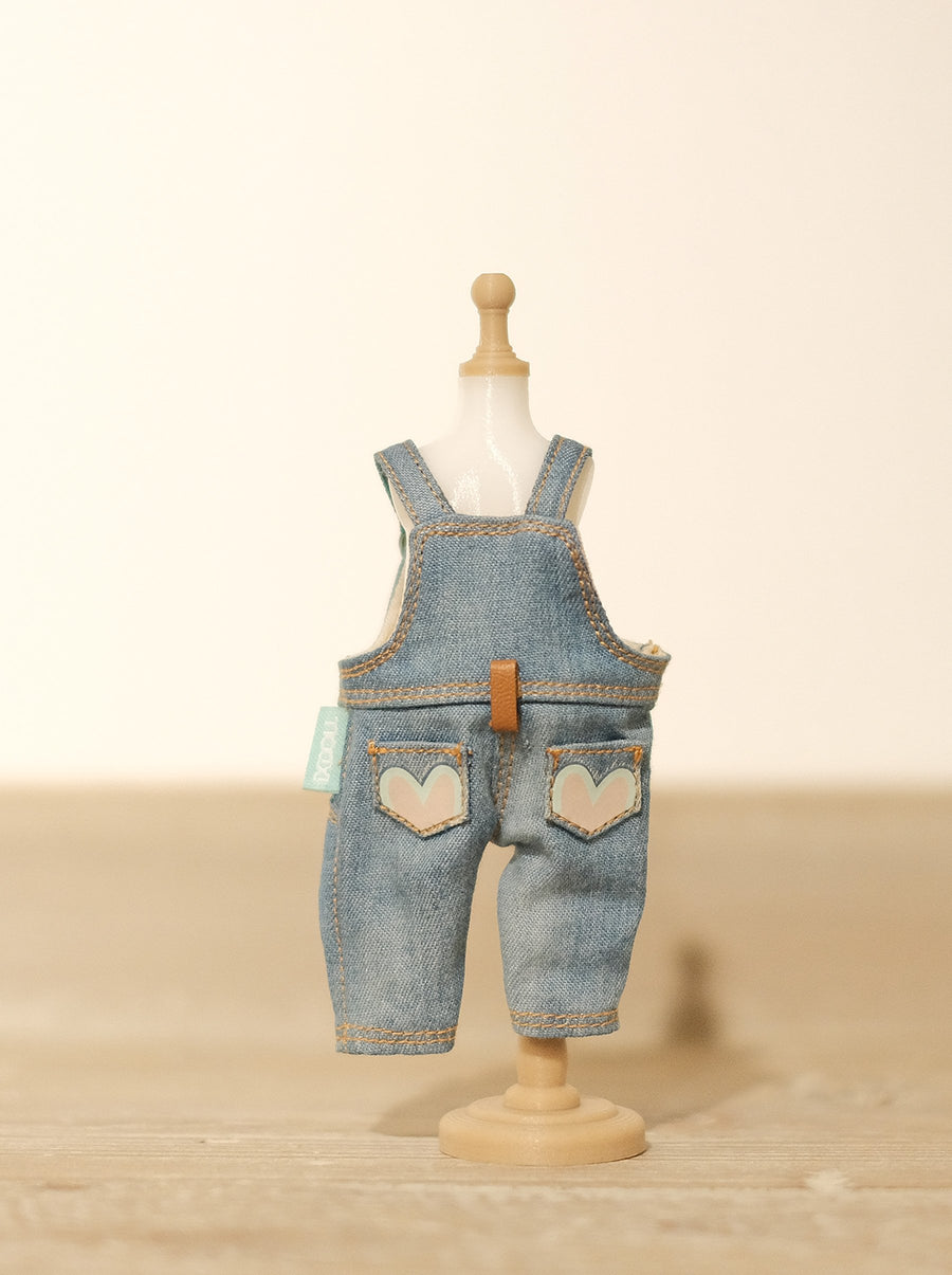 [OF289] Mui-Denim Overalls FAUX Leather (Light)